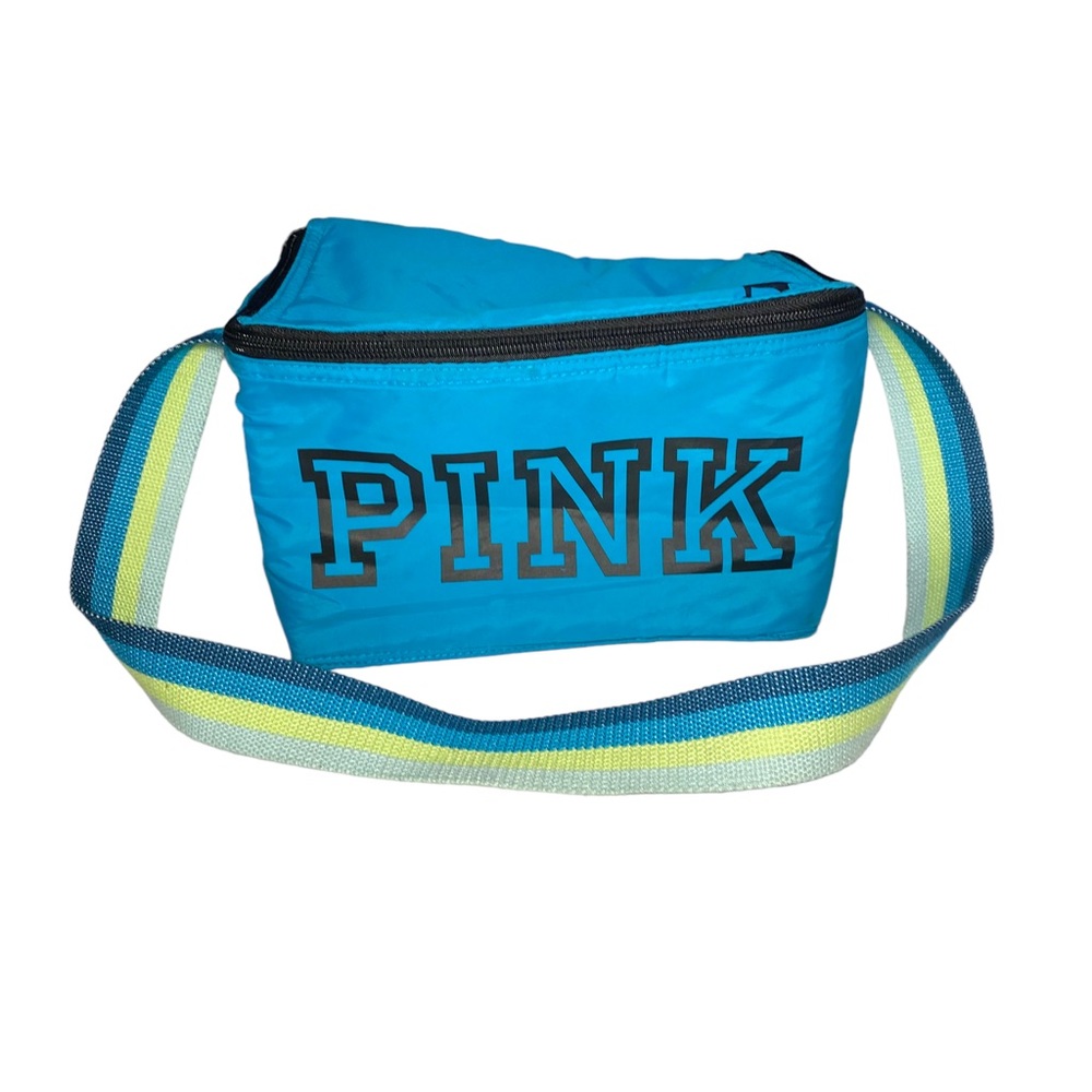 Victorias Secret PINK Blue Insulated Cooler with Strap | Lunchbox